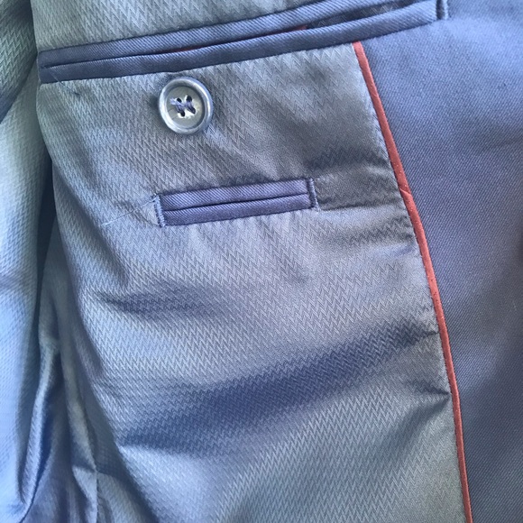 🆓 Tie .2 pcs 🎄CARAVELLI SOLID LIGHT navy blue color like new - Picture 8 of 17